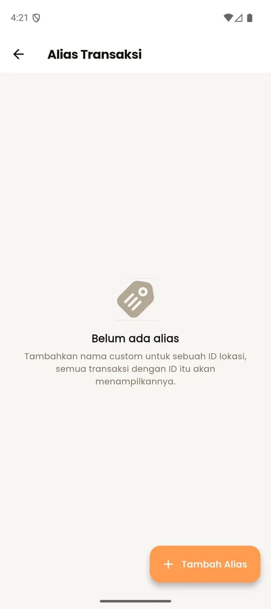 Alias Transaksi